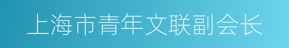 上海市青年文联副会长的同义词