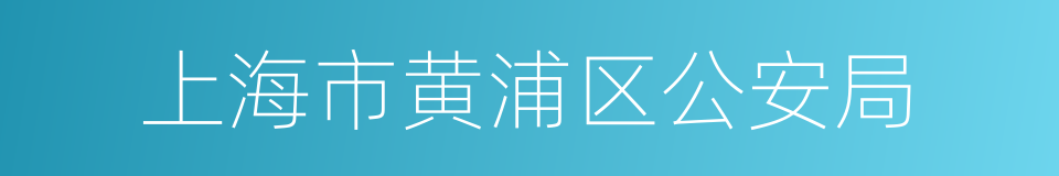 上海市黄浦区公安局的同义词