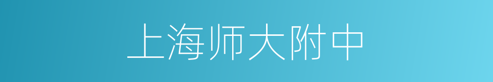 上海师大附中的同义词