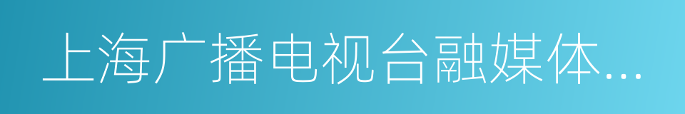 上海广播电视台融媒体中心的同义词