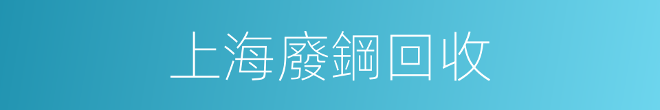 上海廢鋼回收的同義詞