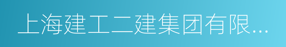 上海建工二建集团有限公司的同义词