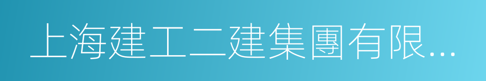 上海建工二建集團有限公司的同義詞