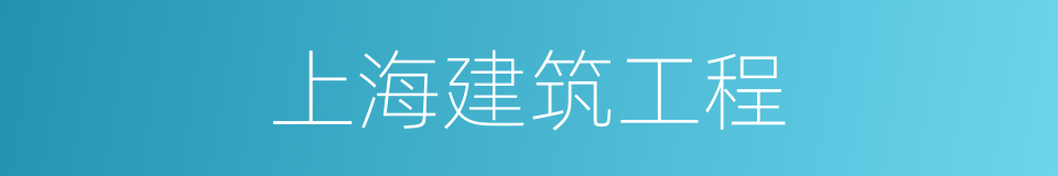 上海建筑工程的同义词