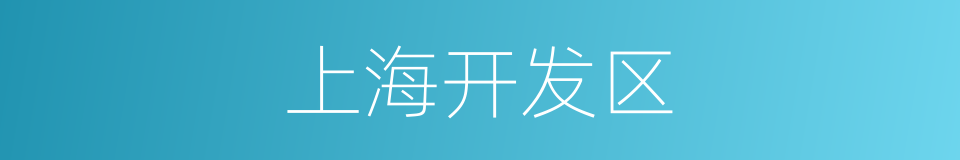 上海开发区的同义词