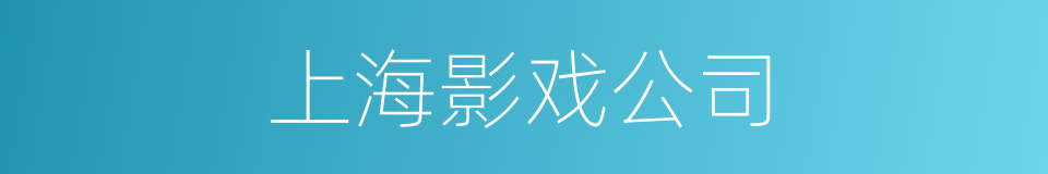 上海影戏公司的同义词