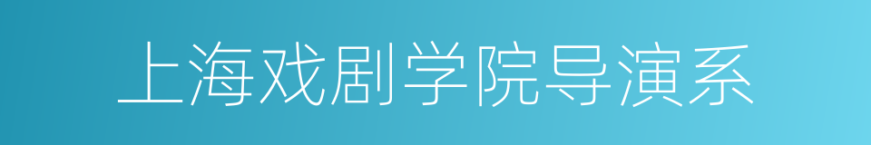 上海戏剧学院导演系的同义词