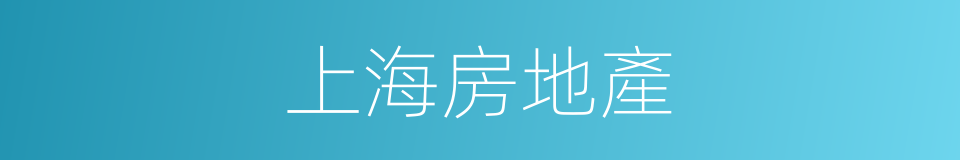 上海房地產的同義詞