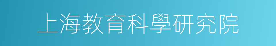 上海教育科學研究院的同義詞