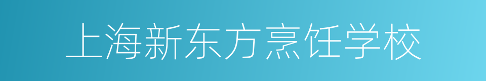 上海新东方烹饪学校的同义词
