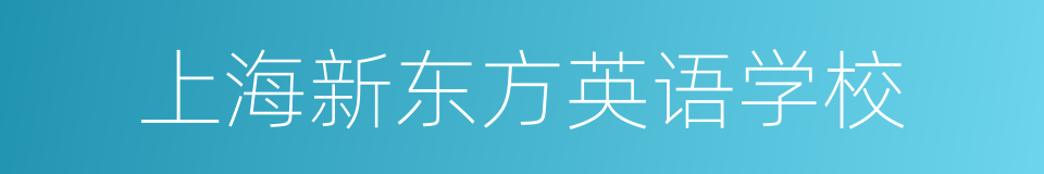 上海新东方英语学校的同义词