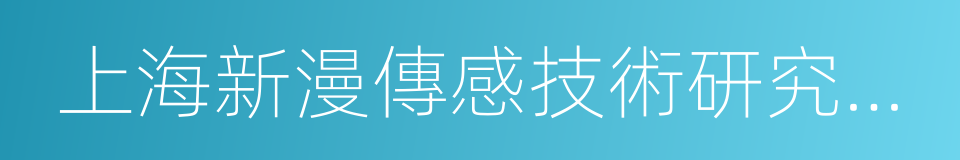 上海新漫傳感技術研究發展有限公司的同義詞