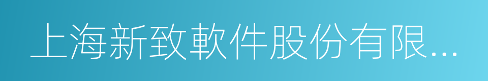 上海新致軟件股份有限公司的同義詞