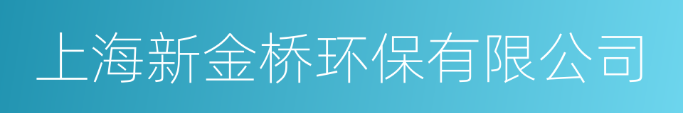 上海新金桥环保有限公司的同义词