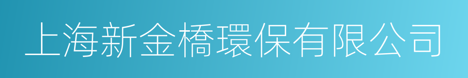 上海新金橋環保有限公司的同義詞