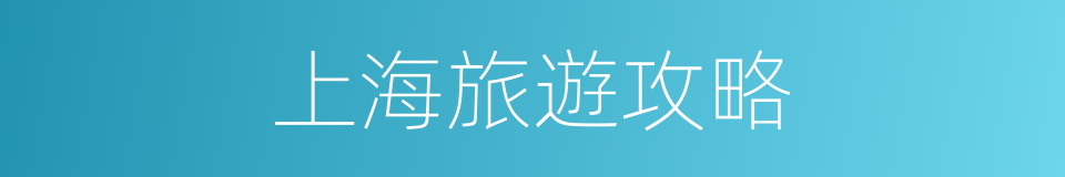 上海旅遊攻略的同義詞