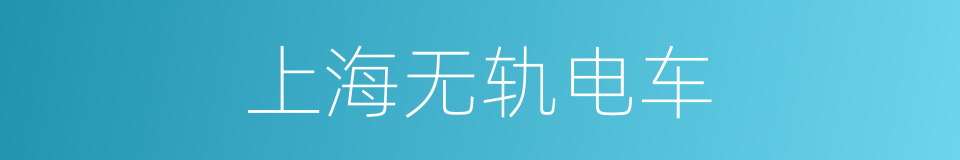 上海无轨电车的同义词