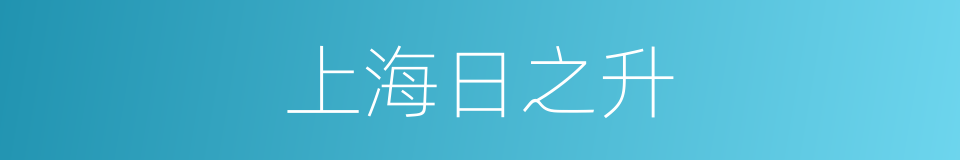 上海日之升的同义词