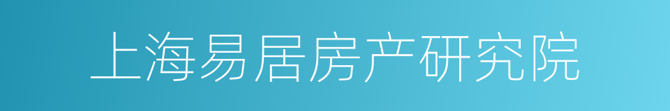 上海易居房产研究院的同义词