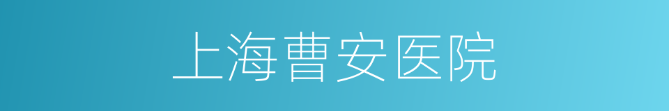 上海曹安医院的同义词