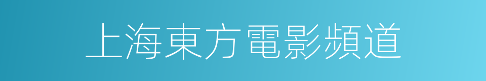 上海東方電影頻道的同義詞