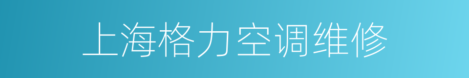 上海格力空调维修的同义词