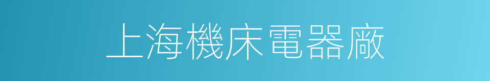 上海機床電器廠的同義詞