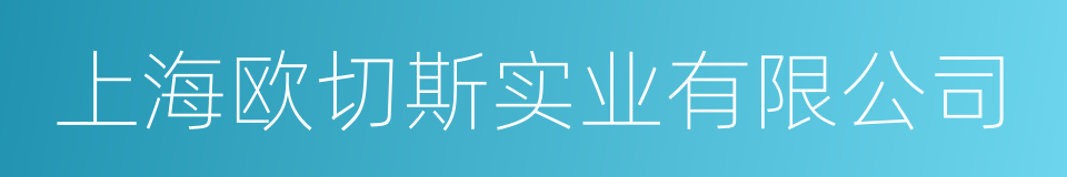 上海欧切斯实业有限公司的同义词