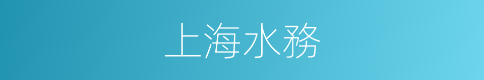 上海水務的同義詞