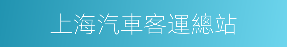 上海汽車客運總站的同義詞