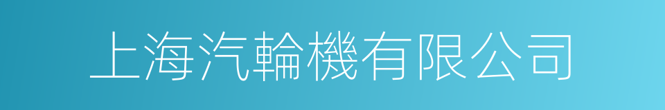 上海汽輪機有限公司的同義詞