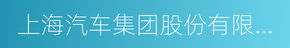 上海汽车集团股份有限公司乘用车分公司的同义词