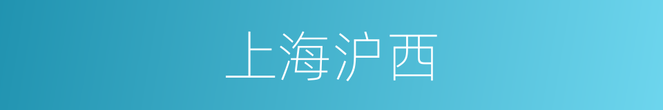 上海沪西的同义词