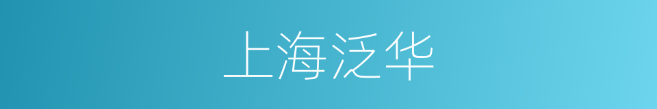 上海泛华的同义词