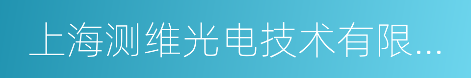 上海测维光电技术有限公司的同义词