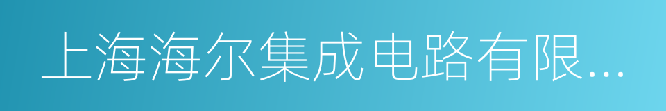 上海海尔集成电路有限公司的同义词