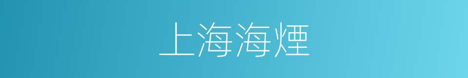 上海海煙的同義詞