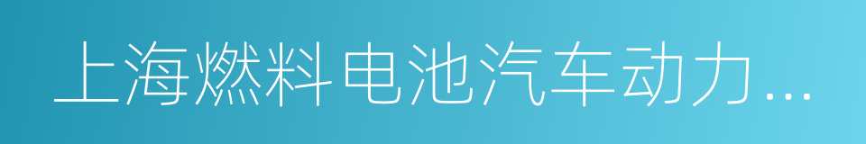 上海燃料电池汽车动力系统有限公司的同义词