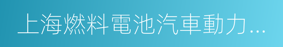 上海燃料電池汽車動力系統有限公司的同義詞