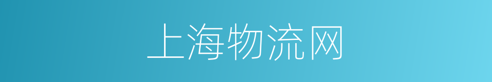 上海物流网的同义词