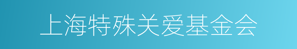 上海特殊关爱基金会的同义词