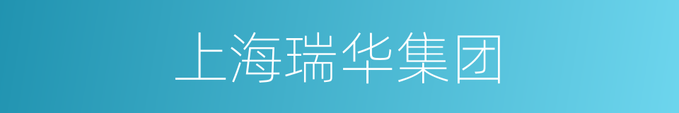 上海瑞华集团的同义词