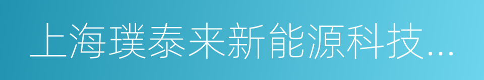 上海璞泰来新能源科技股份有限公司的同义词