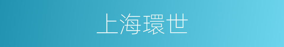 上海環世的同義詞