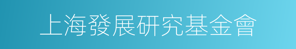 上海發展研究基金會的同義詞