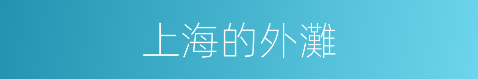 上海的外灘的同義詞