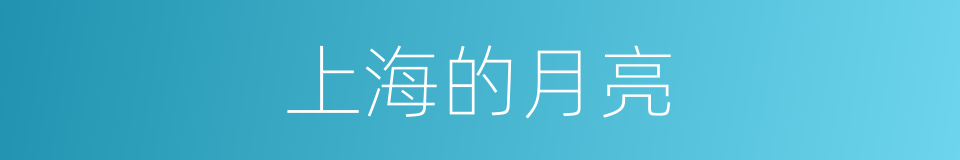 上海的月亮的同义词