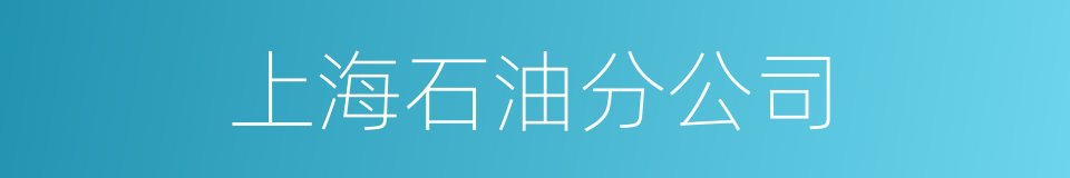 上海石油分公司的同义词