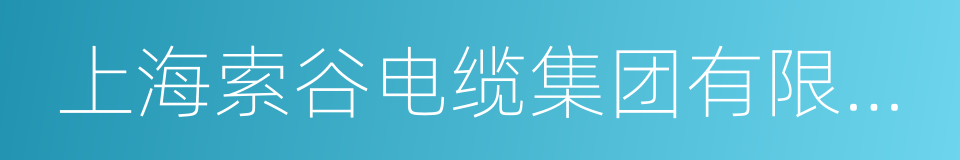 上海索谷电缆集团有限公司的同义词
