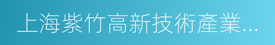 上海紫竹高新技術產業開發區的同義詞